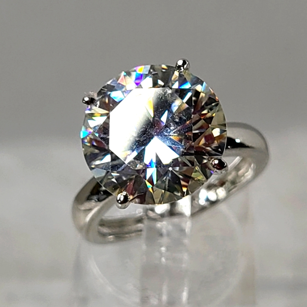 Moissanite 9.53 Carat Solitare Ring